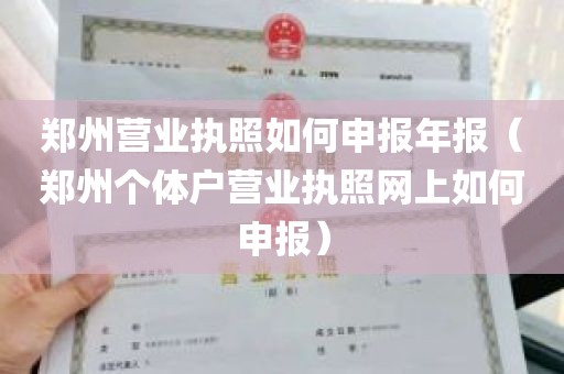 郑州营业执照如何申报年报（郑州个体户营业执照网上如何申报）