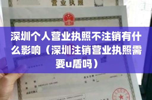 深圳个人营业执照不注销有什么影响（深圳注销营业执照需要u盾吗）