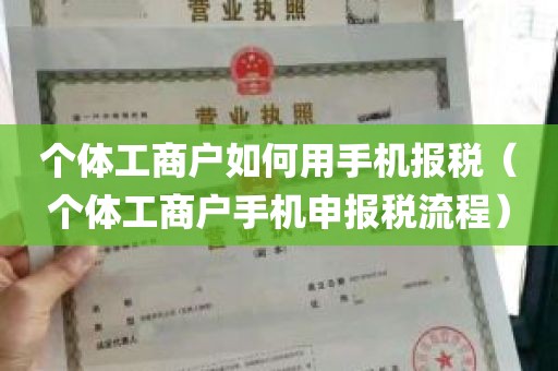 个体工商户如何用手机报税（个体工商户手机申报税流程）