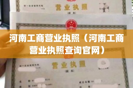 河南工商营业执照（河南工商营业执照查询官网）