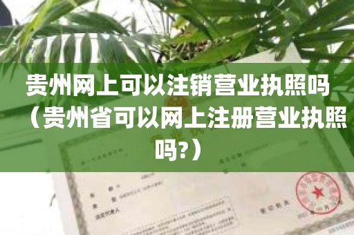 贵州网上可以注销营业执照吗（贵州省可以网上注册营业执照吗?）