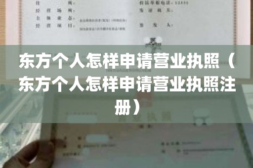 东方个人怎样申请营业执照（东方个人怎样申请营业执照注册）