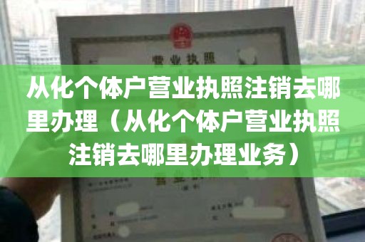 从化个体户营业执照注销去哪里办理（从化个体户营业执照注销去哪里办理业务）