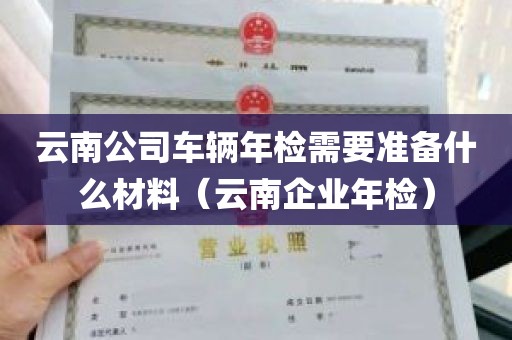 云南公司车辆年检需要准备什么材料（云南企业年检）