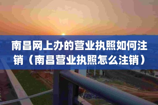 南昌网上办的营业执照如何注销（南昌营业执照怎么注销）