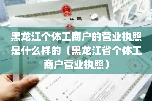 黑龙江个体工商户的营业执照是什么样的（黑龙江省个体工商户营业执照）