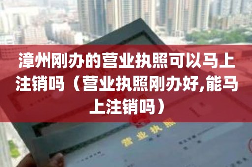 漳州刚办的营业执照可以马上注销吗（营业执照刚办好,能马上注销吗）