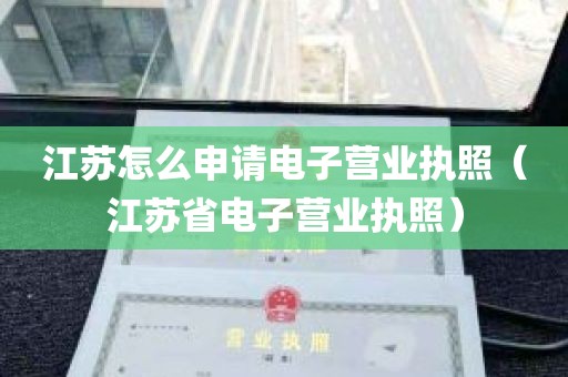 江苏怎么申请电子营业执照（江苏省电子营业执照）