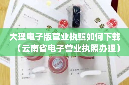 大理电子版营业执照如何下载（云南省电子营业执照办理）