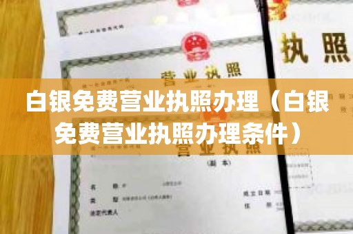 白银免费营业执照办理（白银免费营业执照办理条件）