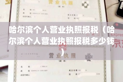 哈尔滨个人营业执照报税（哈尔滨个人营业执照报税多少钱）