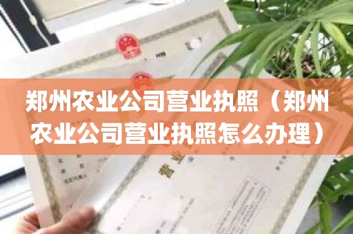 郑州农业公司营业执照（郑州农业公司营业执照怎么办理）