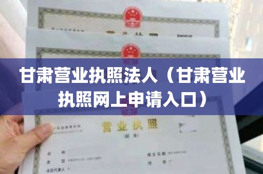 甘肃营业执照法人（甘肃营业执照网上申请入口）