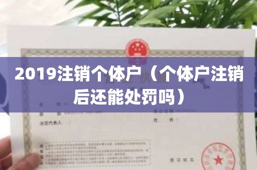 2019注销个体户（个体户注销后还能处罚吗）