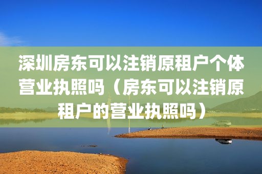 深圳房东可以注销原租户个体营业执照吗（房东可以注销原租户的营业执照吗）