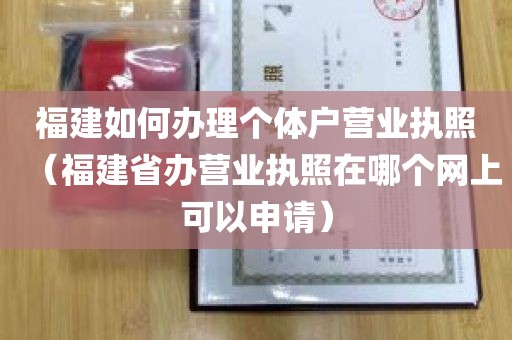 福建如何办理个体户营业执照（福建省办营业执照在哪个网上可以申请）