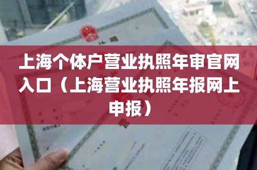 上海个体户营业执照年审官网入口（上海营业执照年报网上申报）