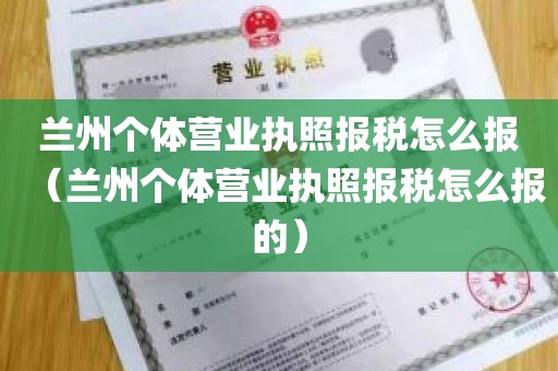 兰州个体营业执照报税怎么报（兰州个体营业执照报税怎么报的）