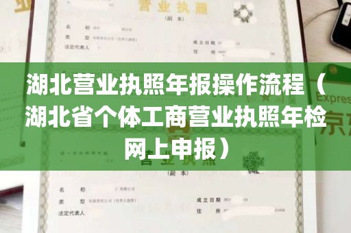 湖北营业执照年报操作流程（湖北省个体工商营业执照年检网上申报）