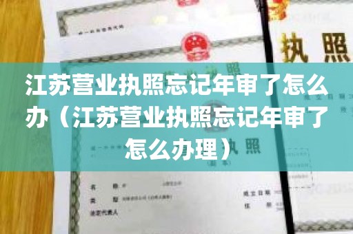 江苏营业执照忘记年审了怎么办（江苏营业执照忘记年审了怎么办理）