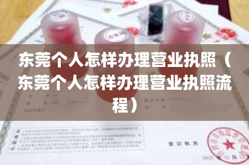 东莞个人怎样办理营业执照（东莞个人怎样办理营业执照流程）