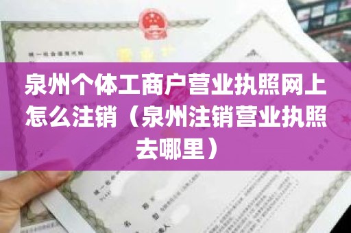 泉州个体工商户营业执照网上怎么注销（泉州注销营业执照去哪里）