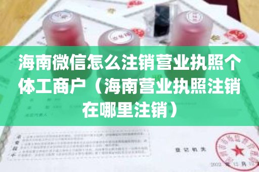 海南微信怎么注销营业执照个体工商户（海南营业执照注销在哪里注销）