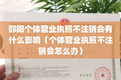 邵阳个体营业执照不注销会有什么影响（个体营业执照不注销会怎么办）