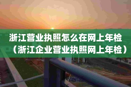 浙江营业执照怎么在网上年检（浙江企业营业执照网上年检）