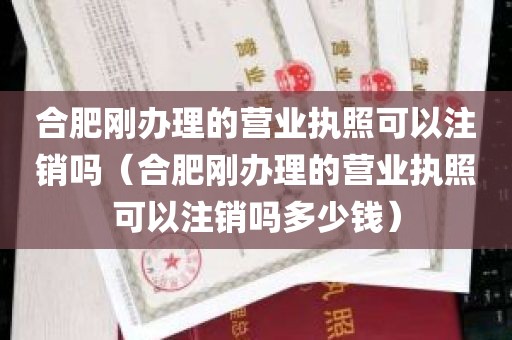 合肥刚办理的营业执照可以注销吗（合肥刚办理的营业执照可以注销吗多少钱）