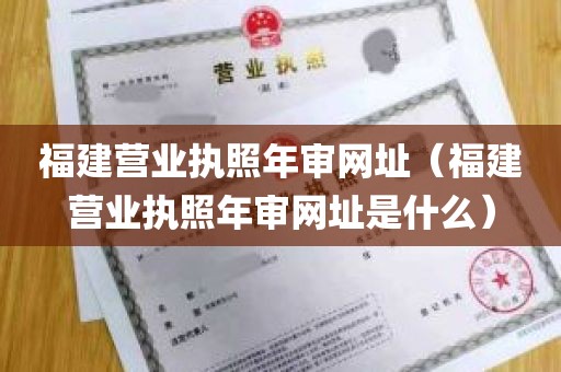 福建营业执照年审网址（福建营业执照年审网址是什么）