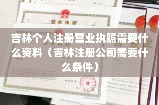 吉林个人注册营业执照需要什么资料（吉林注册公司需要什么条件）