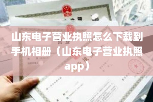 山东电子营业执照怎么下载到手机相册（山东电子营业执照app）