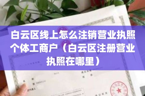 白云区线上怎么注销营业执照个体工商户（白云区注册营业执照在哪里）