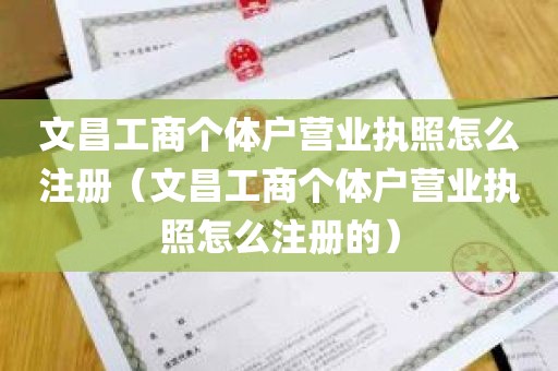 文昌工商个体户营业执照怎么注册（文昌工商个体户营业执照怎么注册的）