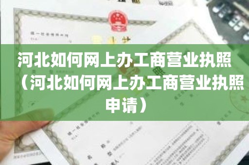 河北如何网上办工商营业执照（河北如何网上办工商营业执照申请）