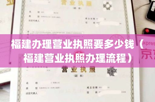 福建办理营业执照要多少钱（福建营业执照办理流程）