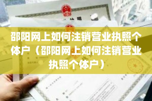 邵阳网上如何注销营业执照个体户（邵阳网上如何注销营业执照个体户）