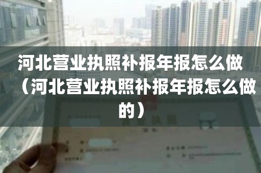 河北营业执照补报年报怎么做（河北营业执照补报年报怎么做的）