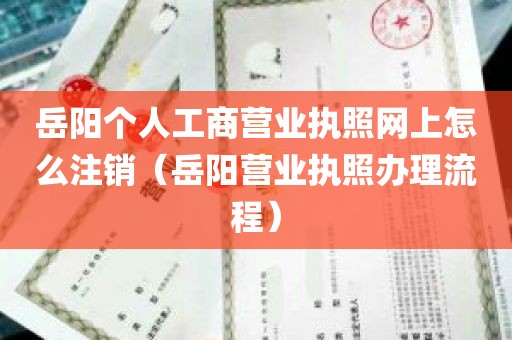 岳阳个人工商营业执照网上怎么注销（岳阳营业执照办理流程）