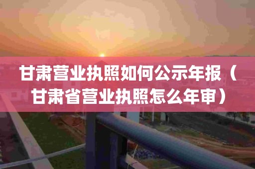 甘肃营业执照如何公示年报（甘肃省营业执照怎么年审）