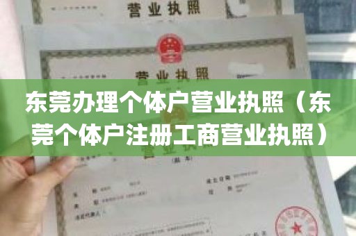 东莞办理个体户营业执照（东莞个体户注册工商营业执照）