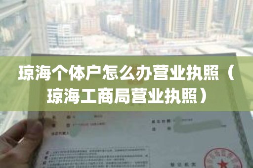 琼海个体户怎么办营业执照（琼海工商局营业执照）