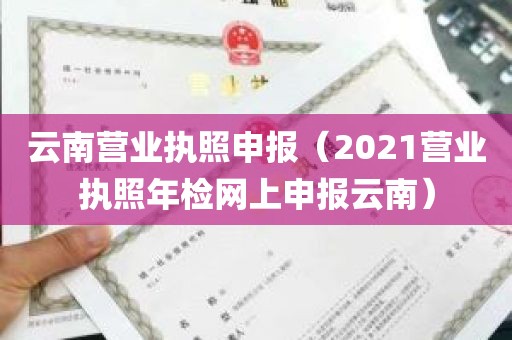 云南营业执照申报（2021营业执照年检网上申报云南）