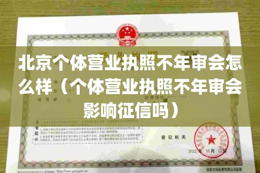 北京个体营业执照不年审会怎么样（个体营业执照不年审会影响征信吗）