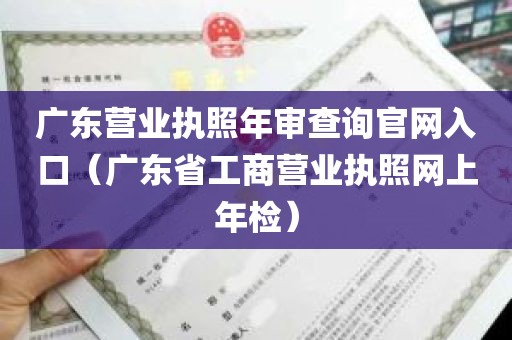 广东营业执照年审查询官网入口（广东省工商营业执照网上年检）