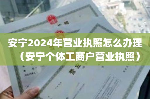 安宁2024年营业执照怎么办理（安宁个体工商户营业执照）