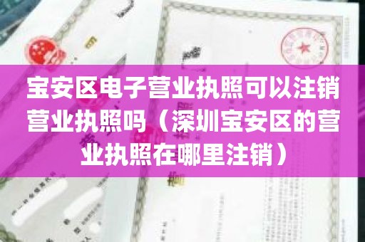 宝安区电子营业执照可以注销营业执照吗（深圳宝安区的营业执照在哪里注销）