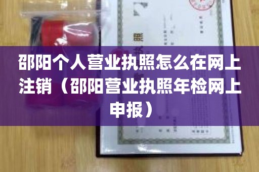 邵阳个人营业执照怎么在网上注销（邵阳营业执照年检网上申报）