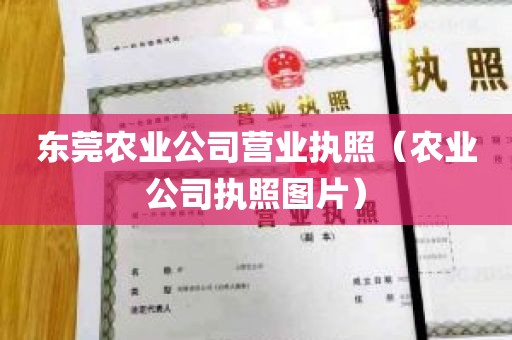 东莞农业公司营业执照（农业公司执照图片）